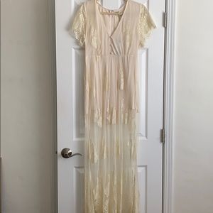 Show me your mumu lace maxi romper